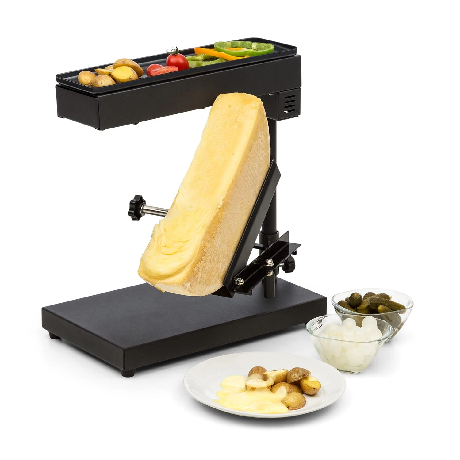 Appenzell Peak Raclette Mit Grill 1000W Thermostatschalter Schwarz 1 Appenzell Peak Raclette Mit Grill 1000W Thermostatschalter Schwarz