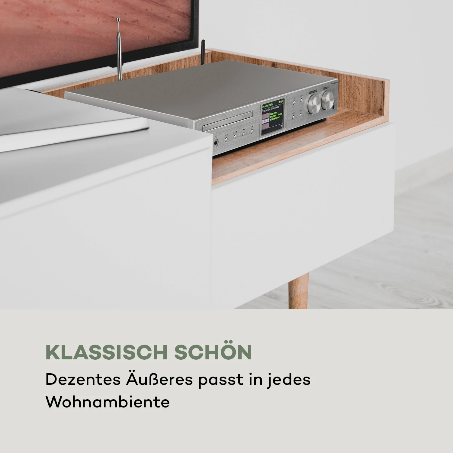 ITuner CD HiFi-Receiver Internet/DAB+/ FM Radio CD-Player WiFi Silber 2 ITuner CD HiFi-Receiver Internet/DAB+/ FM Radio CD-Player WiFi Silber – Bild 2