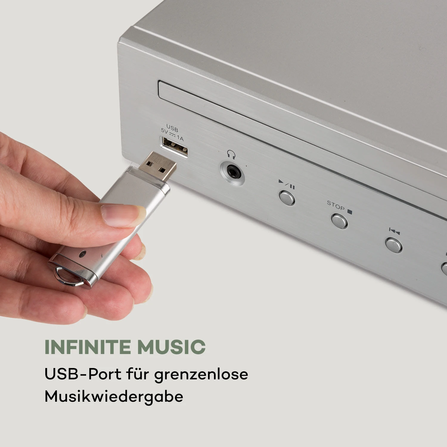 ITuner CD HiFi-Receiver Internet/DAB+/ FM Radio CD-Player WiFi Silber 8 ITuner CD HiFi-Receiver Internet/DAB+/ FM Radio CD-Player WiFi Silber – Bild 8