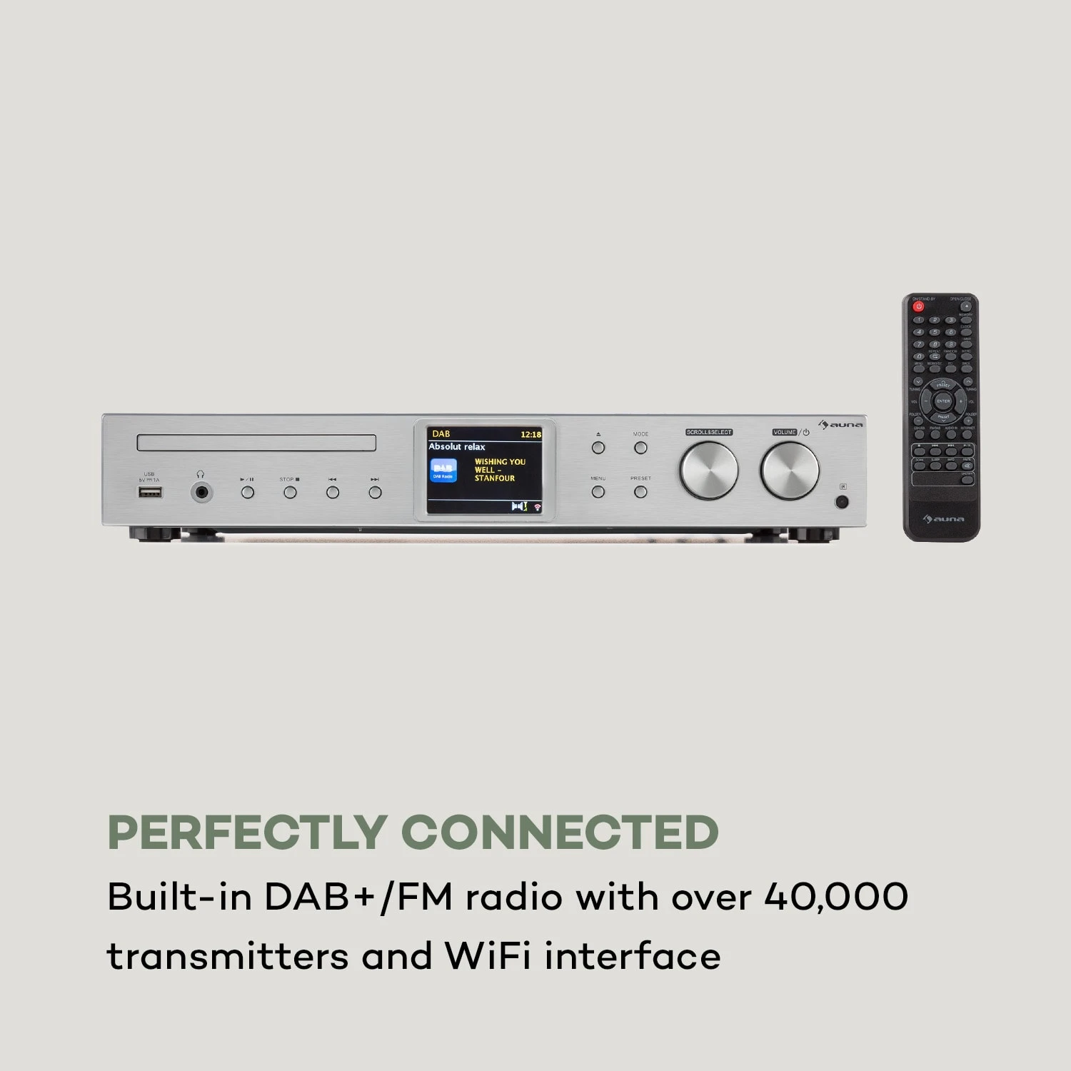 ITuner CD HiFi-Receiver Internet/DAB+/ FM Radio CD-Player WiFi Silber 3 ITuner CD HiFi-Receiver Internet/DAB+/ FM Radio CD-Player WiFi Silber – Bild 3