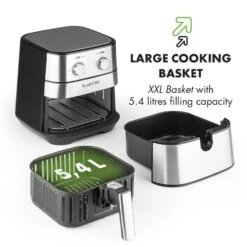 AeroVital Heißluftfritteuse 1700W 5,4 Liter Timer Edelstahl Silber -Einrichtungsgeschäft 10032848 yy 0009 logo Klarstein AeroVital Heissluftfritteuse silber reedit