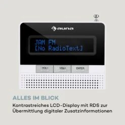 DigiPlug DAB Steckdosen-Radio, DAB+, UKW/PLL, BT, LCD-Display, Weiß -Einrichtungsgeschäft 10032857 de 0005 logo