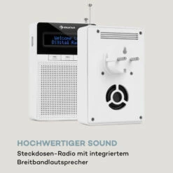 DigiPlug DAB Steckdosen-Radio, DAB+, UKW/PLL, BT, LCD-Display, Weiß -Einrichtungsgeschäft 10032857 de 0007 logo
