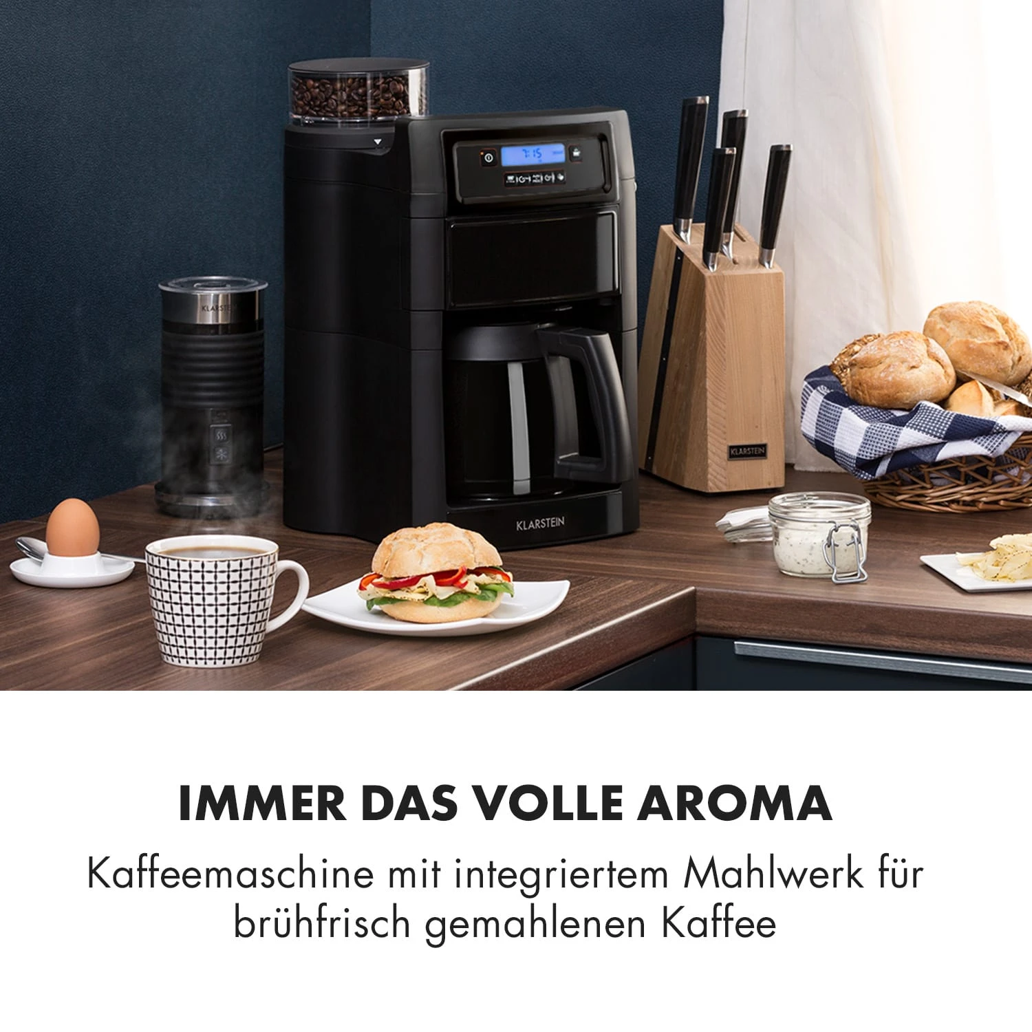 Aromatica II Thermo Kaffeemaschine, Mahlwerk, 1,25 L, Schwarz 2 Aromatica II Thermo Kaffeemaschine, Mahlwerk, 1,25 L, Schwarz – Bild 2