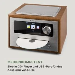 Silver Star CD Cube Radio Bluetooth HCC Display Wood Brown -Einrichtungsgeschäft 10033003 de 0008 logo