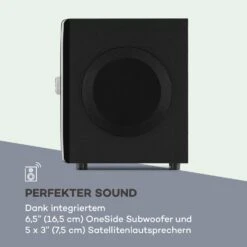 Concept 520 5.1 Lautsprechersystem 75W RMS OneSide Subwoofer BT USB SD -Einrichtungsgeschäft 10033066 de 0005 logo