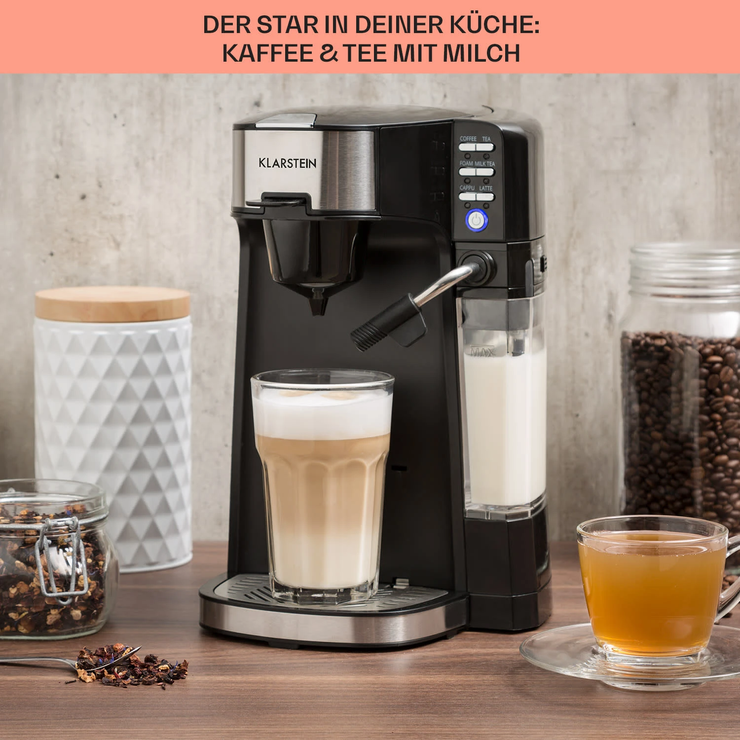 Baristomat 2-in-1-Heißgetränkeautomat Kaffee Tee Milchschaum 4 Baristomat 2-in-1-Heißgetränkeautomat Kaffee Tee Milchschaum – Bild 4