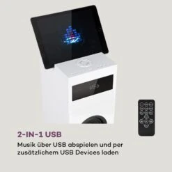 Karaboom 100 Turmlautsprecher 120W Max. Bluetooth 2 In 1 USB -Einrichtungsgeschäft 10033148 de 0005 logo