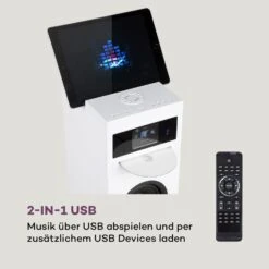 Karaboom 100 Wifi Turmlautsprecher Internetradio DAB+ BT 120W Weiß -Einrichtungsgeschäft 10033150 de 0006 logo