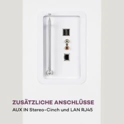Karaboom 100 Wifi Turmlautsprecher Internetradio DAB+ BT 120W Weiß -Einrichtungsgeschäft 10033150 de 0008 logo
