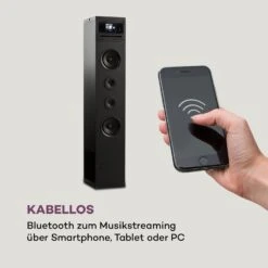 Karaboom 100 Wifi Turmlautsprecher Internetradio DAB+ BT 120W Schwarz -Einrichtungsgeschäft 10033151 de 0005 logo