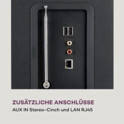 Karaboom 100 Wifi Turmlautsprecher Internetradio DAB+ BT 120W Schwarz -Einrichtungsgeschäft 10033151 de 0008 logo