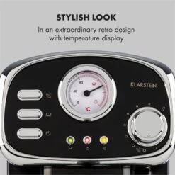 Espressionata Gusto Espressomaschine 1100W 15 Bar Druck Schwarz 11 Espressionata Gusto Espressomaschine 1100W 15 Bar Druck Schwarz -Einrichtungsgeschäft 10033209 yy 0003 logo Klarstein Espressionata Gusto Espressomaschine