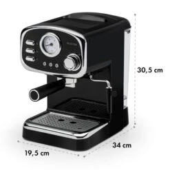 Espressionata Gusto Espressomaschine 1100W 15 Bar Druck Schwarz 17 Espressionata Gusto Espressomaschine 1100W 15 Bar Druck Schwarz -Einrichtungsgeschäft 10033209 yy 0009 logo Klarstein Espressionata Gusto Espressomaschine