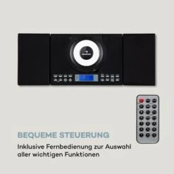Wallie Microsystem CD-Player Bluetooth USB-Port Fernbedienung Schwarz -Einrichtungsgeschäft 10033227 de 0003 logo