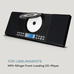 Wallie Microsystem CD-Player Bluetooth USB-Port Fernbedienung Schwarz -Einrichtungsgeschäft 10033227 de 0005 logo