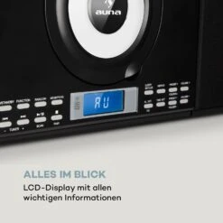 Wallie Microsystem CD-Player Bluetooth USB-Port Fernbedienung Schwarz -Einrichtungsgeschäft 10033227 de 0007 logo