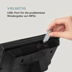 Wallie Microsystem CD-Player Bluetooth USB-Port Fernbedienung Schwarz -Einrichtungsgeschäft 10033227 de 0008 logo