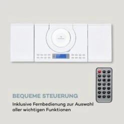 Wallie Microsystem CD-Player Bluetooth USB-Port Fernbedienung Weiß 12 Wallie Microsystem CD-Player Bluetooth USB-Port Fernbedienung Weiß -Einrichtungsgeschäft 10033228 de 0003 logo