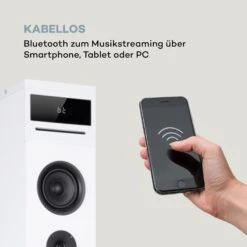 Karaboom 100 Sing Karaoketurm 120W Max. CD-Player 2 Mikrofone Wireless -Einrichtungsgeschäft 10033249 de 0005 logo