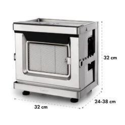 Crossfire Vertikaler Gasgrill 800°C Infrarot-Brenner 12.000 BTU Silber -Einrichtungsgeschäft 10033288 yy 0011 logo Klarstein Crossfire Vertikaler Gasgrill silber reedit