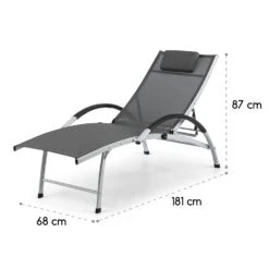 Sun Valley Sonnenliege Zusammenklappbar Kopfkissen Grau -Einrichtungsgeschäft 10033308 yy 0009 logo