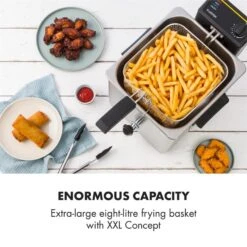 Family Fry Fritteuse 3000W Oil Drain Technology Edelstahl Silber 11 Family Fry Fritteuse 3000W Oil Drain Technology Edelstahl Silber -Einrichtungsgeschäft 10033342 yy 0003 logo Klarstein Family Fry Fritteuse 3000W silber