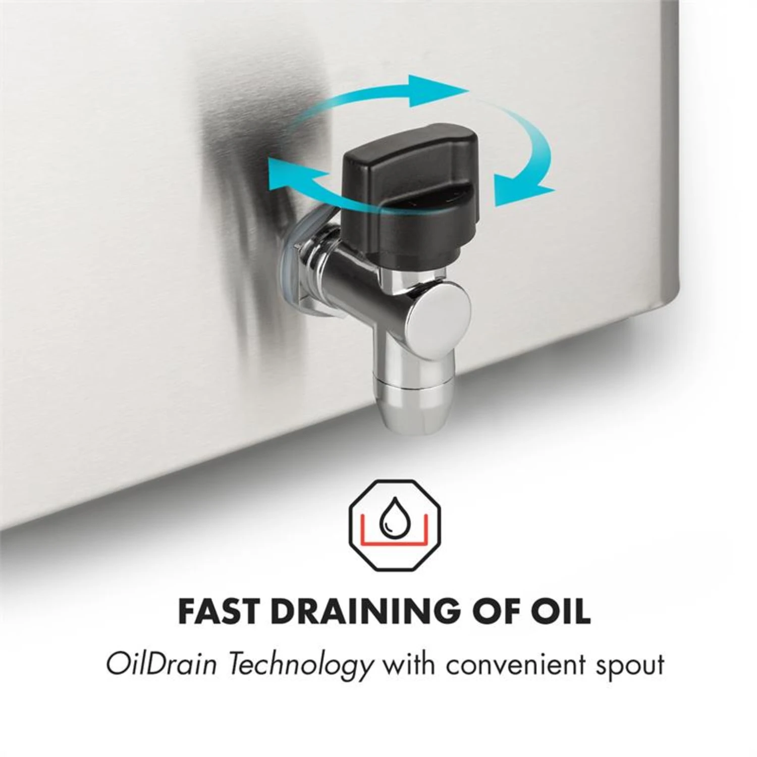 Family Fry Fritteuse 3000W Oil Drain Technology Edelstahl Silber 5 Family Fry Fritteuse 3000W Oil Drain Technology Edelstahl Silber – Bild 5