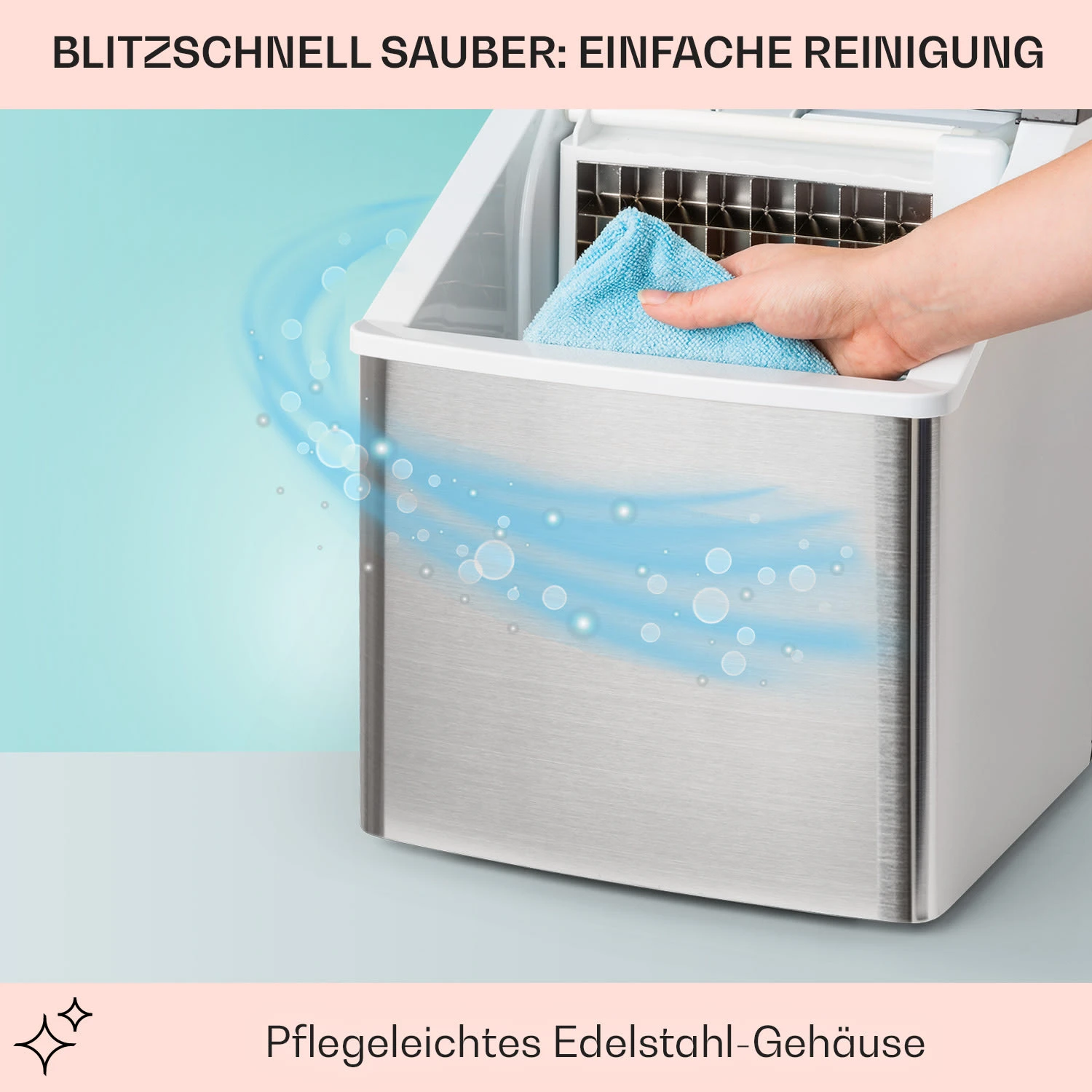 Clearcube Eiswürfelmaschine Klareis 13kg/24h Edelstahl Schwarz 5 Clearcube Eiswürfelmaschine Klareis 13kg/24h Edelstahl Schwarz – Bild 5