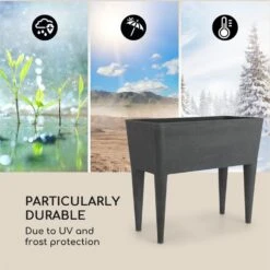 Mammutgrow Hochbeet 76 X 65 X 37 Cm UV- Und Frostschutz Anthrazit -Einrichtungsgeschäft 10033360 yy 0004 logo Blumfeldt Mammutgrow Hochbeet anthrazit