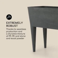 Mammutgrow Hochbeet 76 X 65 X 37 Cm UV- Und Frostschutz Anthrazit -Einrichtungsgeschäft 10033360 yy 0005 logo Blumfeldt Mammutgrow Hochbeet anthrazit