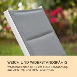 Renazzo Lounge Liegestuhl 70/30 PVC/PE Aluminium 6-Stufen Weiß Grau 12 Renazzo Lounge Liegestuhl 70/30 PVC/PE Aluminium 6-Stufen Weiß Grau -Einrichtungsgeschäft 10033364 de 0004 logo