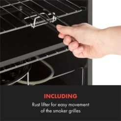 Flintstone Steel Räucherofen 1600 W Integriertes Thermometer Edelstahl -Einrichtungsgeschäft 10033372 yy 0006 logo Klarstein Flintstone Steel Raeucherofen Edelstahl