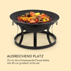 Pentos 2-in-1-Feuerschale Ø73cm Funkenschutz Ø60cm Grill Gusseisen -Einrichtungsgeschäft 10033380 de 0004 logo