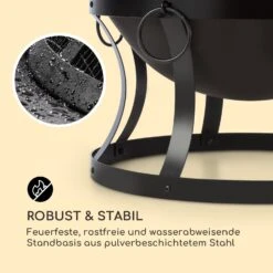 Pentos 2-in-1-Feuerschale Ø73cm Funkenschutz Ø60cm Grill Gusseisen -Einrichtungsgeschäft 10033380 de 0006 logo