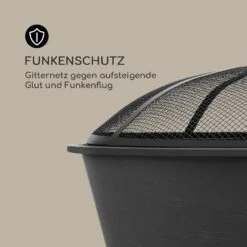 Nolana 2-in-1-Feuerschale Ø73cm Funkenschutz Ø64cm Grill Stahl Schwarz -Einrichtungsgeschäft 10033383 de 0007 logo
