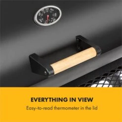 Beef Brisket Smoker Grill Holzkohlegrill/Smoker Edelstahl-Grill Mobil -Einrichtungsgeschäft 10033460 yy 0008 logo Klarstein Beef Brisket Smoker Grill schwarz