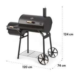 Beef Brisket Smoker Grill Holzkohlegrill/Smoker Edelstahl-Grill Mobil -Einrichtungsgeschäft 10033460 yy 0009 logo Klarstein Beef Brisket Smoker Grill schwarz