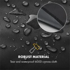 Gazooka 2.0T Wetterschutzhaube 600D Canvas 30/70% PE/PVC Schwarz -Einrichtungsgeschäft 10033535 yy 0005 logo Klarstein Gazooka Wetterschutzhaube schwarz