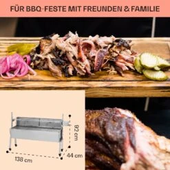 Sauenland Pro Spanferkelgrill Drehspieß 13W 4 Rollen Edelstahl -Einrichtungsgeschäft 10033566 de 0006 usp