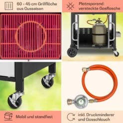 Tomahawk 3.1 S Gasgrill 3x3,6kW Brenner+2,7 KW 60x45cm Grill Edelstahl -Einrichtungsgeschäft 10033567 de 0005 usp