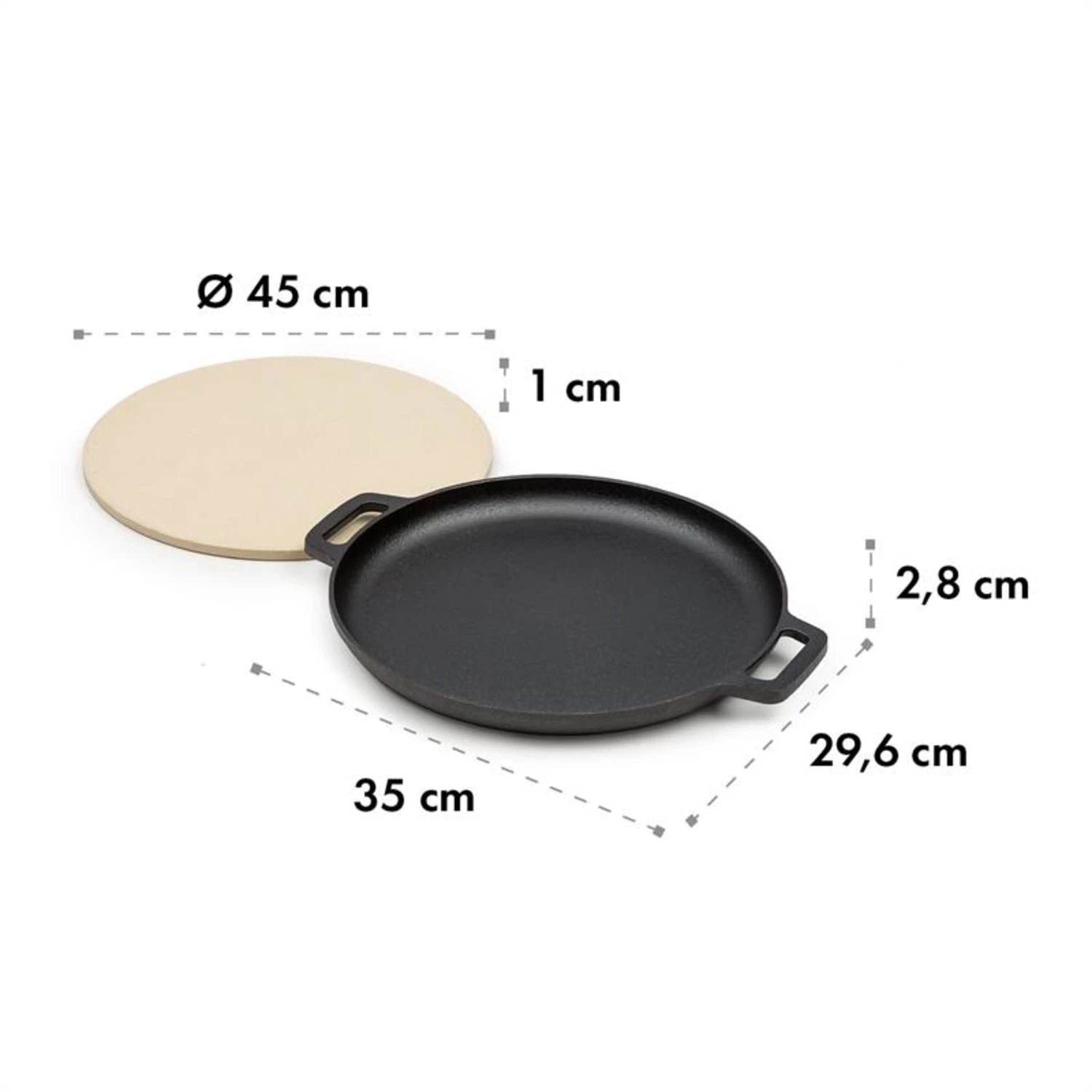 Tomahawk 3.1 S Brat & Back-Set Pfanne Pizzastein Ø29 Cm 5 Tomahawk 3.1 S Brat & Back-Set Pfanne Pizzastein Ø29 Cm – Bild 5