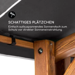 Aruba Hollywoodschaukel Sonnendach 130cm 2-Sitzer Massivholz Grau -Einrichtungsgeschäft 10033574 de 0007 logo