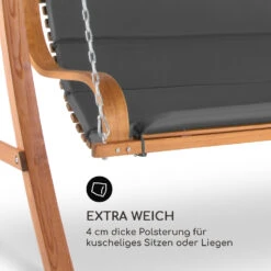 Tahiti Hollywoodschaukel Sonnendach 110cm 2-Sitzer Massivholz Grau -Einrichtungsgeschäft 10033575 de 0004 logo