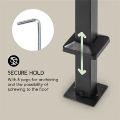 Steakhouse Al Sur Pavillon 244x260x152cm 160 G Flammhemmend Stahl Grau -Einrichtungsgeschäft 10033609 yy 0005 logo Blumfeldt Steakhouse al Sur Pavillon grau