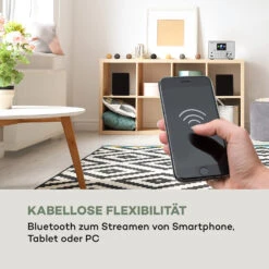 Streamo Stereoanlage Mit Internetradio WLAN DAB+ UKW CD-Player BT Silber -Einrichtungsgeschäft 10033706 de 0009 logo