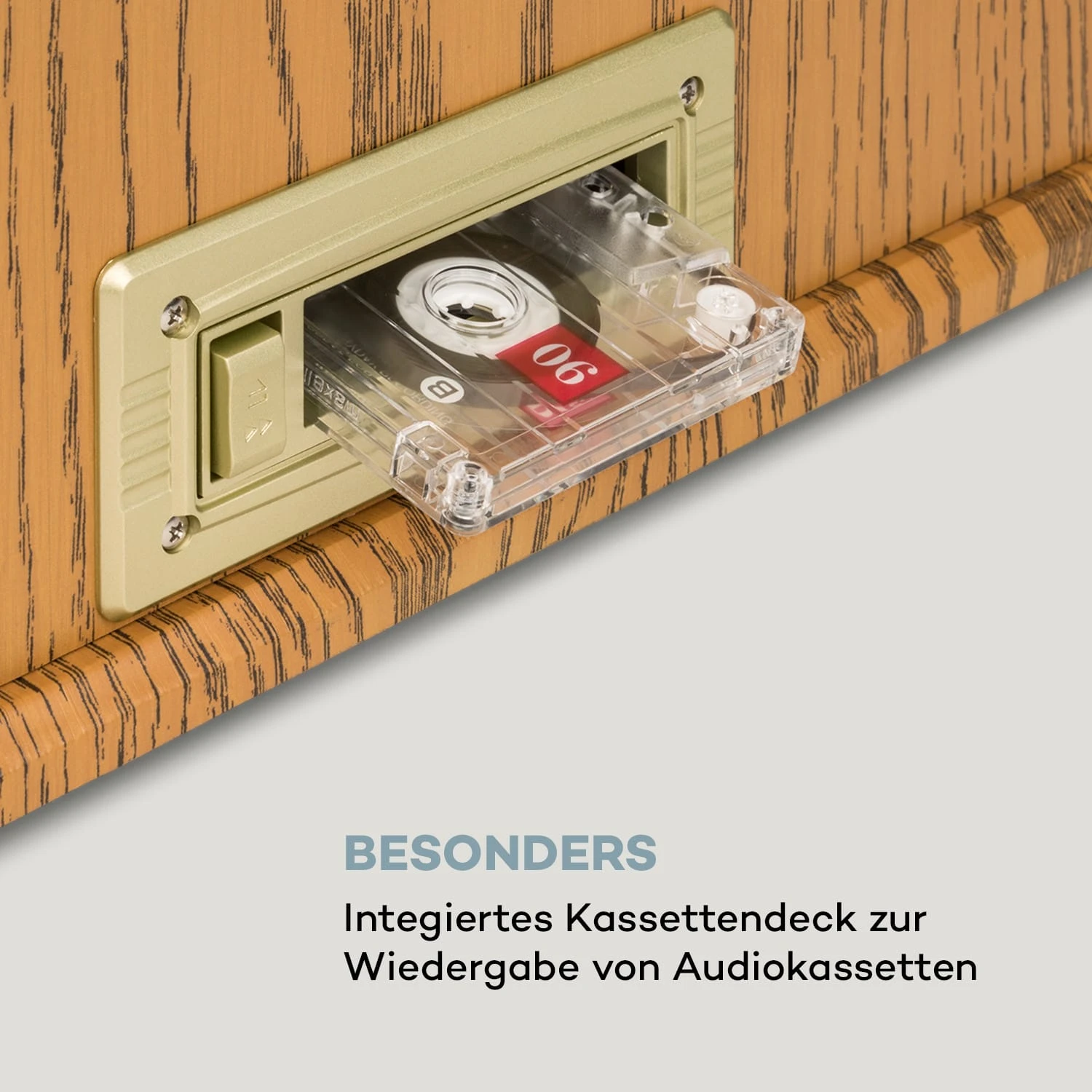 NR-620 DAB Stereoanlage Holz Plattenspieler DAB+ CD-Player Braun 6 NR-620 DAB Stereoanlage Holz Plattenspieler DAB+ CD-Player Braun – Bild 6