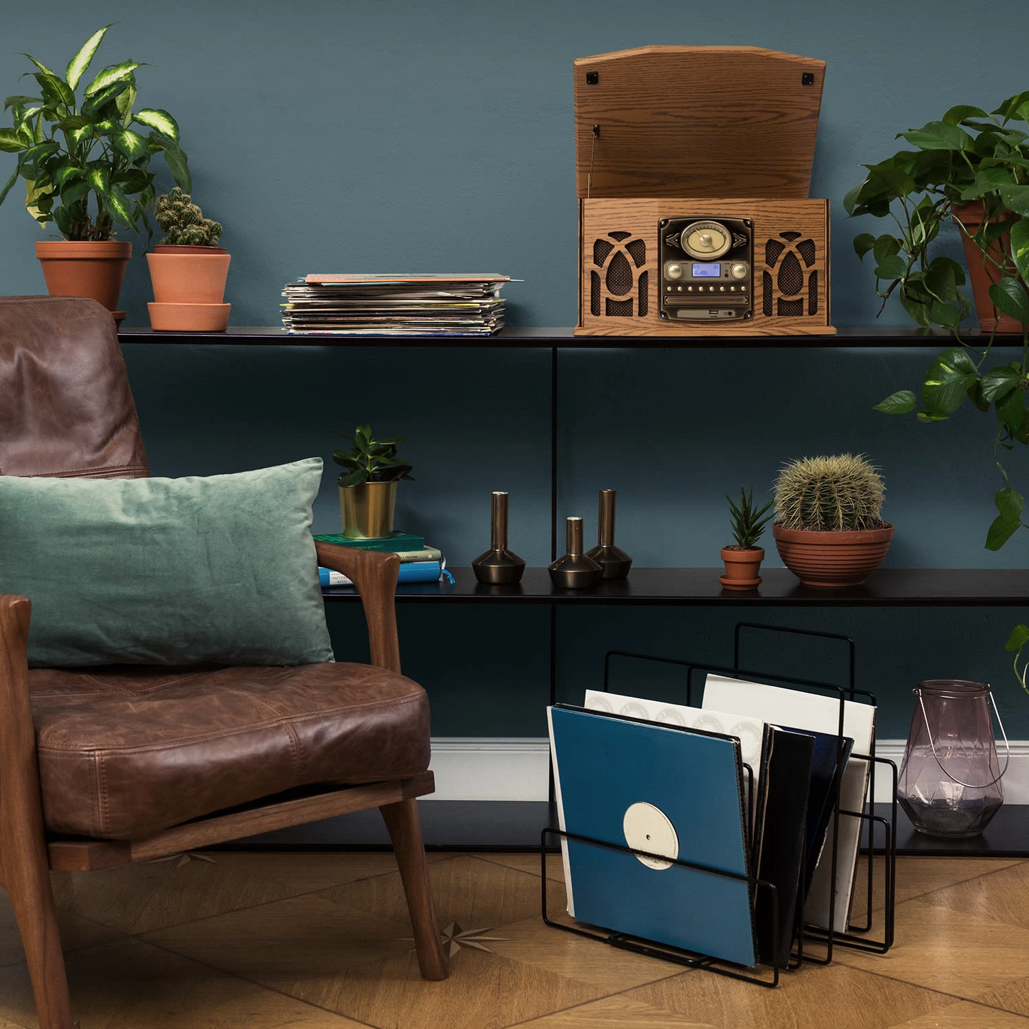 NR-620 DAB Stereoanlage Holz Plattenspieler DAB+ CD-Player Braun 2 NR-620 DAB Stereoanlage Holz Plattenspieler DAB+ CD-Player Braun – Bild 2