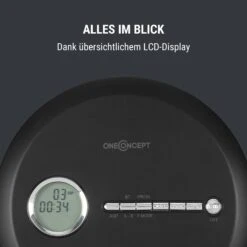 CDC 100 BT Discman BT-Funktion LCD ASP 2x1,5V Schwarz -Einrichtungsgeschäft 10033714 de 0006 logo