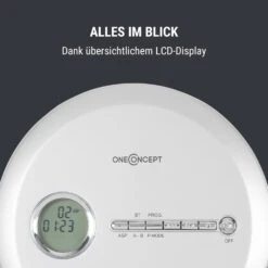 CDC 100 BT Discman BT-Funktion LCD ASP 2x1,5V Silber -Einrichtungsgeschäft 10033715 de 0006 logo